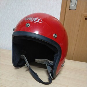 SHOEI ショウエイ ジェットヘルメット 赤TJ-301 M 57-58cm ビンテージ ヴィンテージ 個性的 個性派 オールド VINTAGE　ジャンク