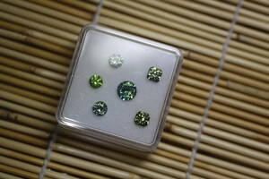 ＜ダイヤモンドの神が舞い降りた国・・・＞　ナミビア産・デマントイドガーネット　０．７３ｃｔ　＊写真一枚目・右端の下を出品