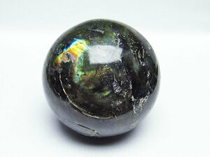 誠安◆天然石高級品ラブラドライト丸玉 82mm [T571-4037]