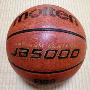 バスケットボール 7号 天然皮革製「molten JB5000 B7C5000」PREMIUM LEATHER (検) molten モルテン MIKASA ミカサ GL7X GL7