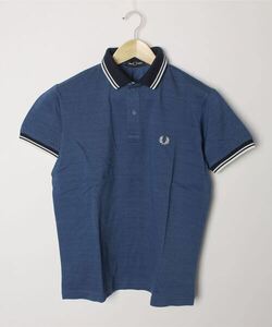 「FRED PERRY」 半袖ポロシャツ SMALL サックスブルー メンズ