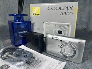 NIKON/ニコン/COOLPIX/S300/コンパクトデジタルカメラ/SILVER/箱付き