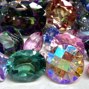 ■ミスティックトパーズ/クォーツおまとめ■m約140ct/28g重量約 ルース 裸石 宝石 ジュエリー jewelry トパーズ topaz クォーツquartz CE0