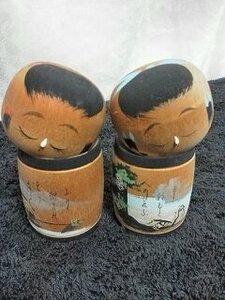 棒名湖 夫婦 日本 人形 木製 郷土玩具 伝統 レトロ 置物