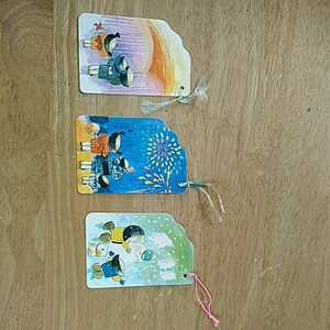 【まとめ売り】しおり 栞 ブックマーク Bookmark 紐付き 日本絵画 レトロ グッズ 夏祭り 花火 夕日 雪だるま 四季折々 絵画 コレクション