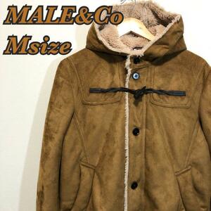 MALE&Co ダッフルコート　ムートン素材　メンズM黄土色アウター　a2