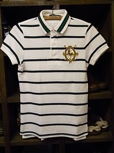 美品 RALPH LAUREN 鹿の子 コットン ビッグポニー ワッペン 半袖 Tシャツ SIZE L ラルフローレン