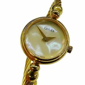 １円～ グッチ GUCCI 時計 レディース ブランド シェル クオーツ QZ GP 2700.2.L ゴールド バングルウォッチ (v0080480800)