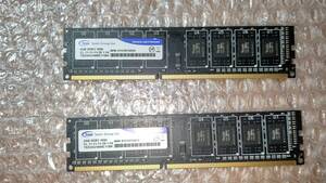 【中古品】Team 4GB DDR3 1600 x2枚 計8GB / TED34G1600C11BK 【動作確認済み】