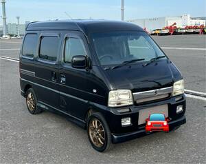 横浜発 スズキ エブリイワゴン H15年(2003年) PZターボ スポーツ DA62W ハイルーフブラック 黒