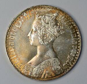 1★銀貨★1847年 イギリス ビクトリア女王 ゴシッククラウン ゴチッククラウン 28.16g 39.2mm