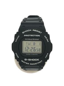 CASIO◆G-SHOCK×F.C.R.B.クォーツ腕時計/デジタル/ラバー/BLK/BLK/DW-5750