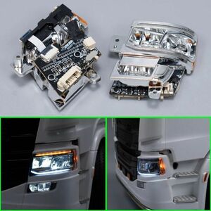 LED ヘッドライト ライトセット フロント照明システム 1/14 タミヤ RC トラック トレーラー ダン S22d6262647965