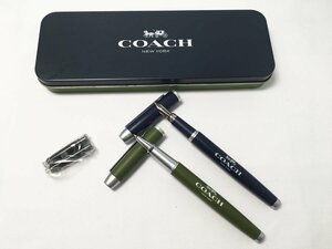 COACH コーチ ロゴ入り ケース付き 万年筆＆ボールペン セット 万年筆インク×2 MonoMax 雑誌付録