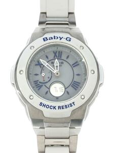 CASIO◆腕時計・Baby-G/デジアナ/WHT/WHT