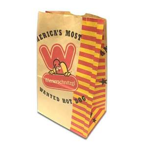 Wienerschnitzel ウィンナーシュニッツェル ペーパーバッグ 3枚セット 紙袋 アメリカン雑貨 アメ雑　ラッピング　ギフト