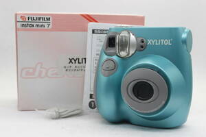 【極美品 返品保証】 【元箱付き】フジフィルム Fujifilm instax mini7 XYLITOL チェキ s4242