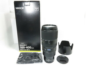 【 極美品 】Nikon NIKKOR Z 100-400mmF4.5-5.6 VR S HB-103純正フード 元箱付き ニコン レンズ [管NI2987]