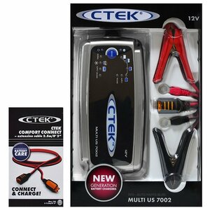 CTEK シーテック バッテリー チャージャー MUS7002 MAXパワー7A 8ステップ充電 給電機能 日本語簡易説明書付 延長ケーブルセット 新品