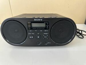 SONY ソニー パーソナルオーディオシステム CDラジオ AM FM CD ZS-S40 黒　ブラック　動作確認済　中古品【6824】