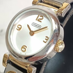 COACH コーチ ゴールド シルバー アナログ クオーツ 腕時計 不動品 コレクション ジャンク nmx-1007