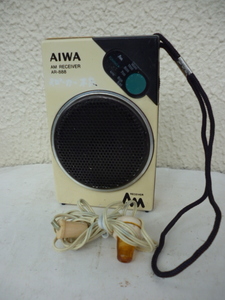 AIWA AM専用ラジオ　AR-888　作動ジャンク　おまけイヤフォン付き