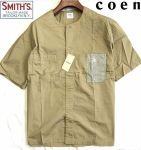 □z014新品【メンズXL(LL)】ベージュ ブラウン 別注 ユナイテッドアローズ　コーエン COEN×SMITH