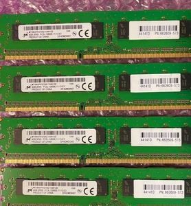 W116☆ MICRON DDR3L PC3L-12800E-11-13-E3 ECC 4GB ×4計16GB Memory メモリー 動作確認済み