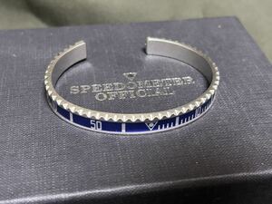 完全未使用品 SPEEDOMETER OFFICIAL BANGLE steel-blue 2356