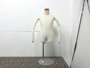 キッズ ベビー 子供用 ボディ トルソー マネキン 首 ～ 股 B60 W54 H62 全長 51cm 卓上 芯地ニット スチール スタンド プレート 台 N4