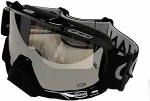 [GOHAN] ゴーグル レンズ バイク 原付き ジェット オフロード バイクゴーグル サバゲー モトクロス レース スキー スノ