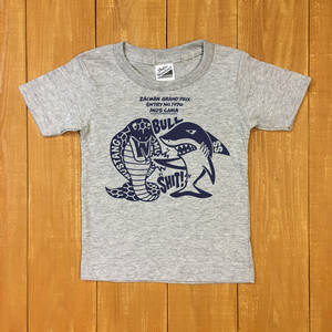 ■BULL SHIT Tシャツ■140サイズ（グレ－xネイビー）FORD フォード　漫才　サメ　コブラ