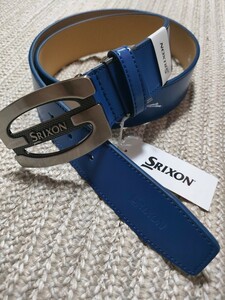 新品 SRIXON スリクソン レザーベルト ブルー 青 フリーサイズ ウエスト95cmまで対応 ゴルフ メンズ ベルト カーブベルト