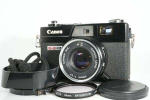 極上品 希少なブラックペイント Canon Canonet QL17 G-Ⅲ G3 ブラック 40mm f1.7 レンジファインダー コンパクトフィルムカメラ A26882