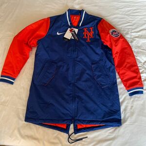 新品 MLB ナイキ ニューヨークメッツ ダグアウトジャケット メンズUSサイズM ロイヤル Nike Authentic Collection Dugout Jacket