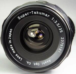 分解整備・実写確認済 Super-Takumar 35mm F3.5 クリアな広角描写を楽しむことができるオールドレンズ 美品【送料410円】