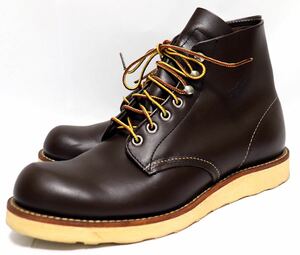 [使用回数　少] 美品！　RED WING 8.5D 26.5㎝　レースアップブーツ　プレーントゥ チョコ　高級靴　本革　ワーク　送料無料！