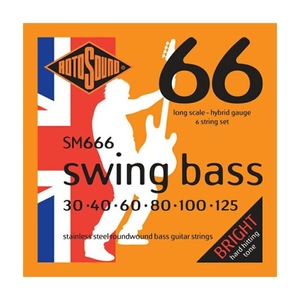 ロトサウンド 6弦ベース弦 1セット SM666 Swing Bass 66 Hybrid 6-Strings Set 30-125 LONG SCALE 6弦エレキベース弦 ROTOSOUND