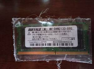 ノートパソコン用メモリ 8G DDR4 ジャンク 動作未確認 MV-D4N2133-B8G バッファロー