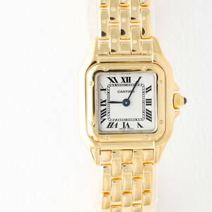 『正規修理済み』カルティエ パンテール SM ゴールド レディース 腕時計 Cartier 金無垢 