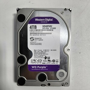 「34」WD Purple WD40PURZ 4TB　　SATA 3.5インチ/HDD（使用33625）