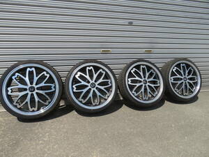 段リム■和道 桜 17インチ アルミホイールタイヤセット17X5,5JJ +45 PCD 100/4H 165/40R17■中古4本 軽自動車