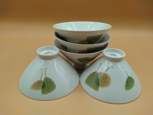 ご飯茶碗 お茶碗 5個 Toyotoki NAMIKI 茶碗 昭和レトロ トーヨートーキ 東洋陶器