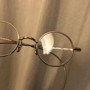 ◎希少 アメリカンオプティカル 銀無垢 銀製 ラウンドメガネ フレーム メガネ サングラス 眼鏡 シルバー925 スターリングシルバー ラウンド