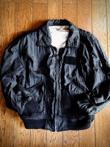 【希少 Special】 80s USA製 CWU45P 系 地図 総柄 ライナー ショート丈 ナイロン ボンバージャケット army navy