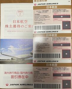 日本航空 株主優待 有効期限 2024.11.30まで3枚セット JAL