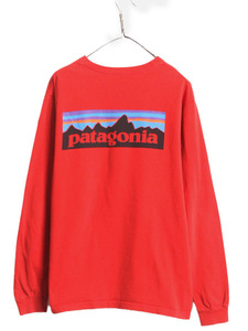 14年製 パタゴニア 両面 プリント 長袖 Tシャツ メンズ M / Patagonia アウトドア ロンT プリントT ロゴT フィッツロイ P6 バックプリント