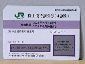 JR東日本　株主優待割引券　未使用品　1枚　期限2024年6月30日　クリックポスト送料込み
