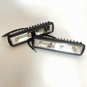 ・ 作業灯 LED ワークライト 2個18W 12V LEDフォグランプ 防水 防塵 耐震 トラック 作業灯 タイヤ灯 車幅灯 拡散タイプ 集魚灯 前照灯 