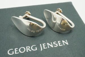 ジョージジェンセン イヤリング リーフモチーフ フープ リング 128B アクセサリー SV925 銀 シルバー GEORG JENSEN 7910j